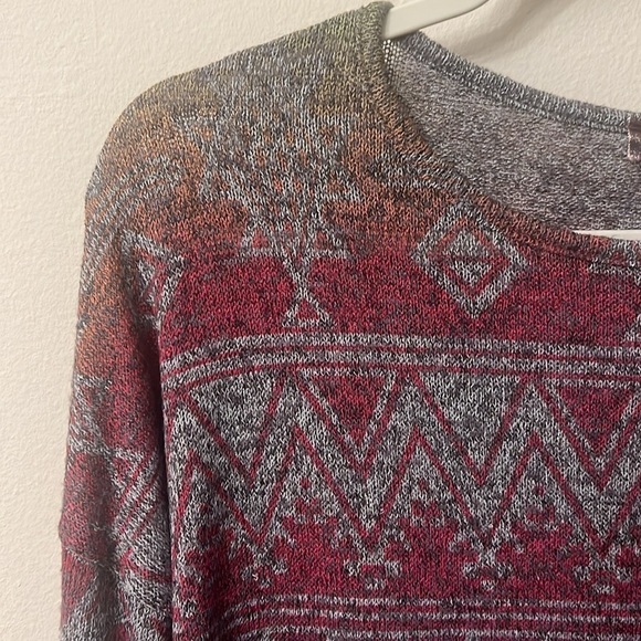 Anthropology Moon Collection Aztec light sweater Rainbow‎ Shirt 310 - Picture 7 of 7